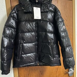 Moncler Shiny Black Down Jacket